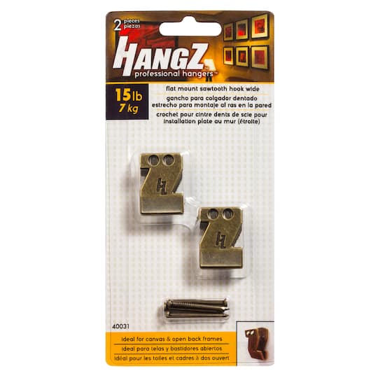 HangZ&#x2122; 15lb. Canvas Sawtooth Hooks, 2ct.